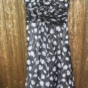 White Black House Market strapless dress size 8